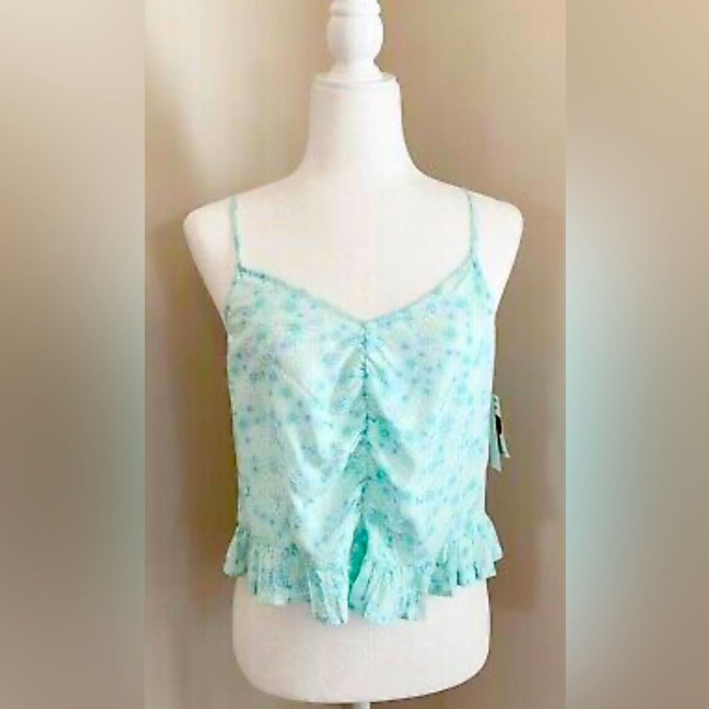 NWT Abound Green Tarry Floral
Crop Top Womens Size XS Shirt
Sleeveless Summer